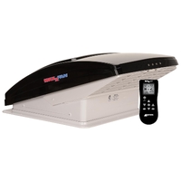 Maxxfan Deluxe - Smoke Rain Dome, T/Stat, Power Lift and Remote. 400x400mm. 00-07500Ki40A