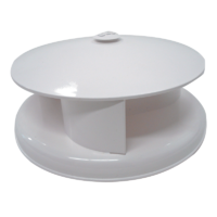 ROTARY VENT PLASTIC WHITE 240MM x 120MM.