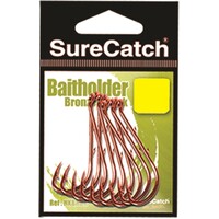 Sure Catch Bronze Baitholder Hook (8 per Pack) - Size 1/0. 578-HKBHBR/1/0