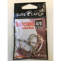 Sure Catch Suicide Hook (8 Per Pack) - Size 4/0. 578-HKSUINK/4/0