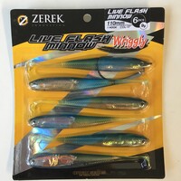 Zerek Soft Plastic Live Flash Minnow Wriggly 110mm (Pack of 6) - 07 Colour. 781-LFMW110/07