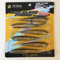Zerek Soft Plastic Live Flash Minnow Wriggly 110mm (Pack of 6) - 08 Colour. 781-LFMW110/08