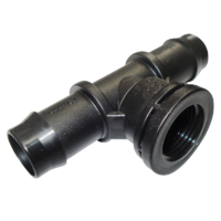 THREADED TEE 19MM BARBED x 1/2" BSP FEMALE. TBF1915