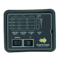 JRV TANK MONITOR FRESHx2,GREYx1,PUMP SWITCH & BATTERY CONDITION. A7400RBL