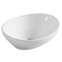 Coast RV Ceramic Gloss White Oval Basin, 405x330x145mm