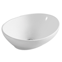 CERAMIC Bathroom Oval Basin (405x330x145mm) - GLOSS WHITE