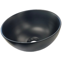 CERAMIC Bathroom Round Basin (320x320x145mm) - MATT BLACK