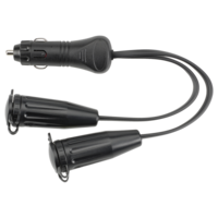Narva 150mm Heavy-Duty Adaptor Cigarette Lighter Plug to Twin Merit Sockets