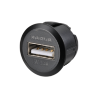 Narva 12-24V Heavy Duty Mini Flush Mount USB Socket