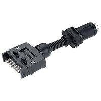 Narva Trailer Adaptor 7 Flat Car Socket to 6 Small Round Trailer Plug
