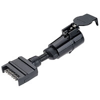 Narva Trailer Adaptor 7 Flat Car Socket to 5 Large Round Trailer Plug