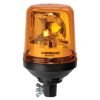 Narva 12/24V Optimax Rotating Beacon Pipe Mount Base, Amber