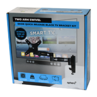 Sphere Ekon Quick Release Black TV Bracket Kit with Two Arm Swivel