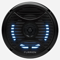 FURRION Black 5" 2-Way IP55 Outdoor Marine Speaker with LED + LED Ring (AM) FMS5L2A-BL