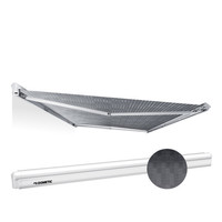 Dometic PerfectWall 1500 Awning, 12 volt, 4 m Grey horizon fabric / White cassette