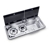 Dometic MO9722 2 Burner Combination Stove with Sink