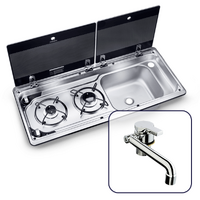 Dometic MO9722 2 Burner Combination Stove with Sink and Hot & Cold Tap