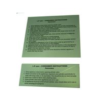 LPG CONSUMER INSTRUCTION PLATE 2 PLATES
