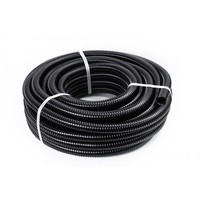 BLACK CORRUGATED HOSE 25MM ID 30 METRES ROLL NOT SMOOTH BORE