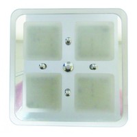 CAMEC LED SQ CRYSTAL 4 SECTION 96 WHITE/4 BLUE LED P/BUTTON