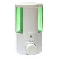 SOAP DISPENSER SINGLE 400ML WHITE AND CLEAR