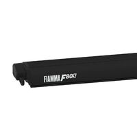 Fiamma F80S 2.9m Deep Black Cassette Royal Grey Fabric Awning