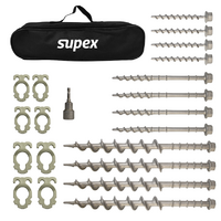 Supex Deluxe Alloy Screw in Peg Kit