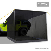 Car Shade Awning & Mesh Screen 2.5 x 3M - Grey