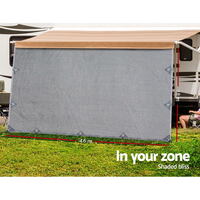 4.6x1.8m Caravan Privacy Screen Grey