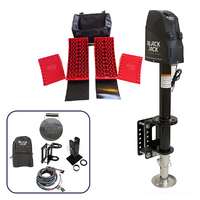Black Jack Electric Trailer Jack Bundle with Harness kit & Redfoot Levelling Camper Levellers