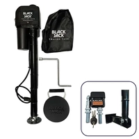 Black Jack MINI Electric Trailer Jack Bundle with Folding Foot & Jockey Wheel Lock