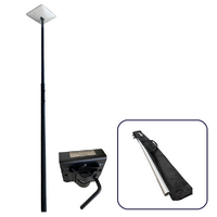 BBQArm Telescopic Starlink RV Pole with Universal Drawbar Mount, Black