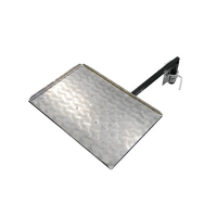 BBQArm Kit for Caravan or Trailer - Large Tray, Black 650 mm Arm, Drawbar Mount