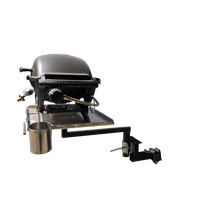 BBQArm Kit for Vehicle Tow-Hitch Mount - Regular Black Tray, 650 mm Arm, Tow-Hitch Mount
