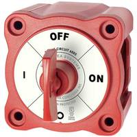 Blue Sea m-Series Mini On-Off Battery Switch with Key – Red