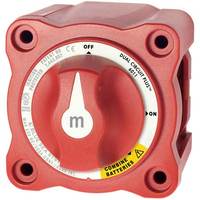 Blue Sea m-Series Mini Dual Circuit Plus™ Battery Switch – Red