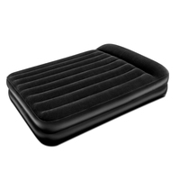 Bestway Queen Inflatable Air Mattress with Built in Pillow, Black