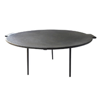 Wildtrack 45cm Round Cast Iron BBQ Plate with Removeable Legs