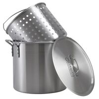 Wildtrak Aluminium Stockpot & Basket, 42 Qt