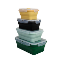 Supex Collapsible Rectangular Containers, Pack of 4