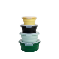 Supex Collapsible Round Containers, 4 Pack