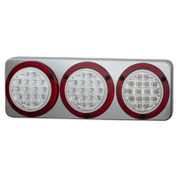 Supex Combination Rear Lamps, Stop/Tail/Indicator with Clear Lens & Chrome Base
