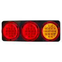 Supex Combination Rear Lamps, Stop/Tail/Indicator with Black Base