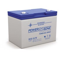 Power-Sonic 12V 70Ah Gel Deep Cycle Battery