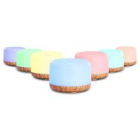 Devanti 500ml 4-in-1 Aroma Diffuser with LED Light - Light Wood & White