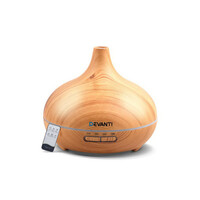 Devanti 300ml 4-in-1 Aroma Diffuser with LED Light - Light Wood