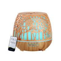 Devanti 400ml 4-in-1 Aroma Diffuser with LED & Remote Control - Wood Grain