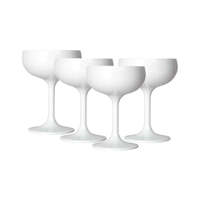 D-Still 210ml Unbreakable White Coupe Glass, Set of 4