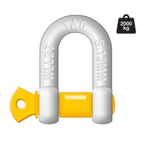 TAG D-Shackle - 13mm Thick 2000kg, Carbon Steel