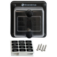 Enerdrive Fuse Block Panel Mount 1 In 6 Out with LEDs